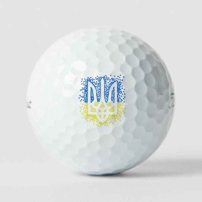 Balles De Golf Trident de l'emblème ukrainien tryzub dispersant l (Recto)