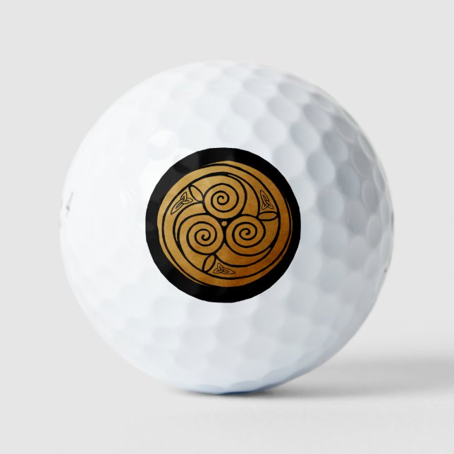 Balles De Golf Triple Celtic Knot Swirl Mandala (Devant)