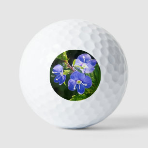 Balles De Golf Trois fleurs bleues