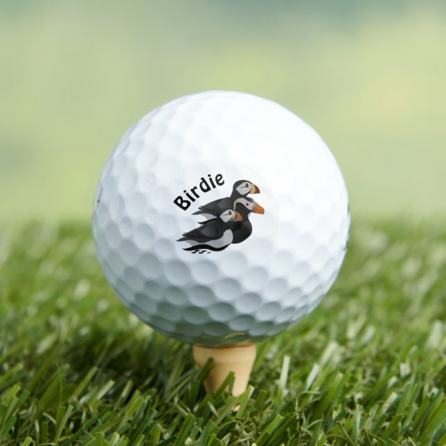 Balles De Golf Trois Puffins Adorablement Friendly Baignade Carto (T-shirt Insitu)