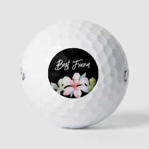 Balles De Golf Tropical Floral Best Friend