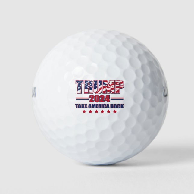 Balles De Golf Trump-2024-Reprendre l'Amérique (Devant)