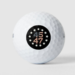 Balles De Golf Trump 45 47 Étoiles Vintage USA American Drapeau