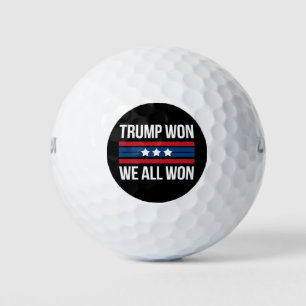 Balles De Golf Trump a Gagné Nous Avons Tous Gagné 2024 Drapeau U