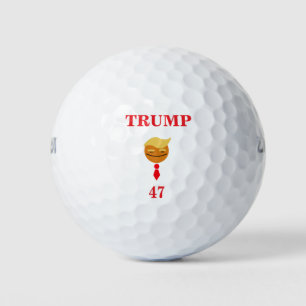 Balles De Golf Trump Smile Face avec Cravate, 47