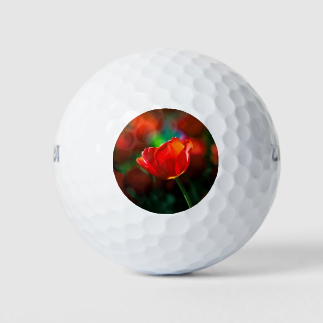 Balles De Golf Tulipe rouge - Mystère de floraison (Devant)