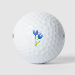 Balles De Golf Tulipes violettes bleues