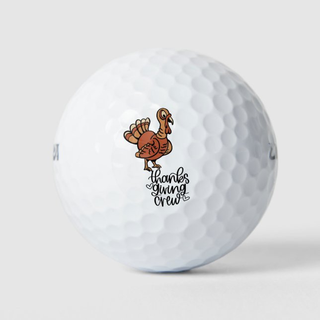 Balles De Golf Turquie équipe d'action de grâces drôle de joli go (Devant)