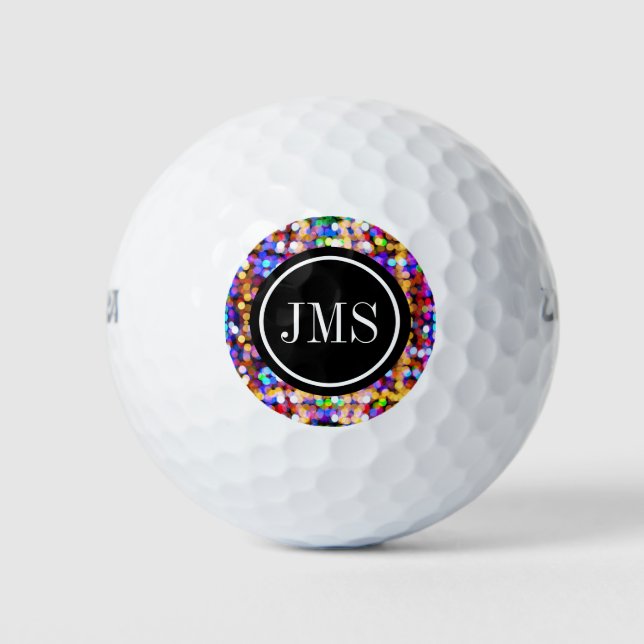 Balles De Golf Typographie élégante Monogramme moderne (Devant)
