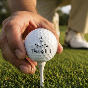 Balles De Golf Typographie manuscrite amusante et silencieuse Je