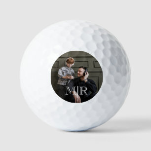 Balles De Golf Un cadeau Keepsaké pour papa Photo Monogramme pers
