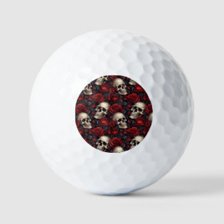 Balles De Golf Un crâne et une série Rose 10