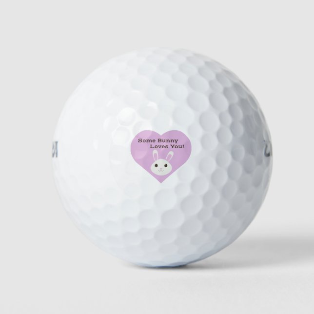 Balles De Golf Un Lapin T'Aime (Devant)