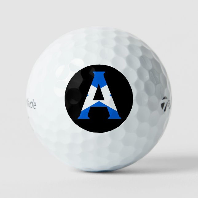 Balles De Golf Un monogramme superposé sur le drapeau écossais tm (Recto)
