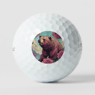 Balles De Golf Un ours enragé plonge dans le rose