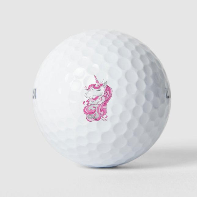 Balles De Golf Unicorne rose (Devant)