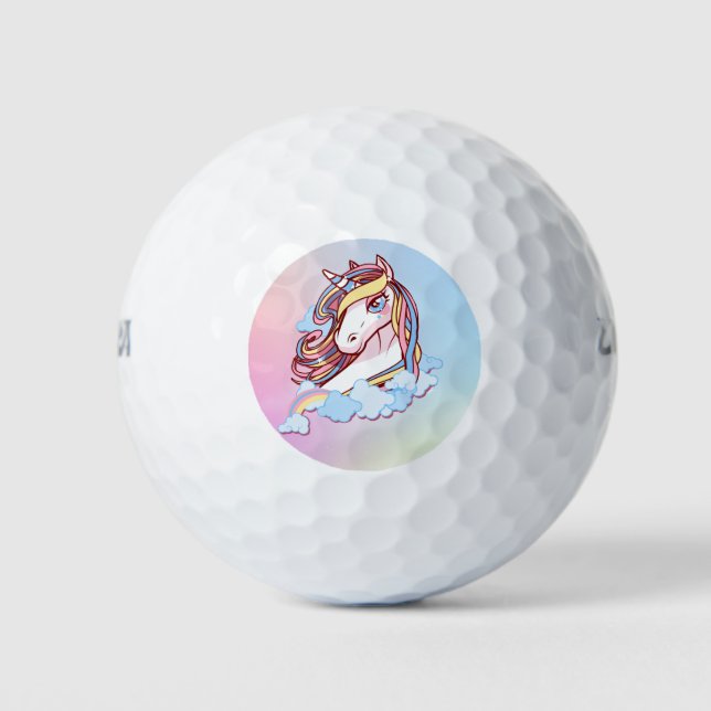 Balles De Golf Unicornes et Rainbows (Devant)