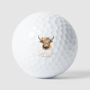 Balles De Golf Vache des Highlands Juste Une Petite Fleur Lunatiq