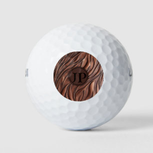 Balles De Golf Vague en cuivre métallique 3D personnalisée