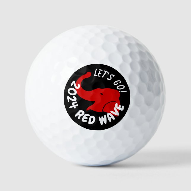 BALLES DE GOLF VAGUE ROUGE TRUMP 2024 ALLONS (Recto)