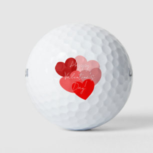 Balles De Golf Valentine amour romance propre coeur simple