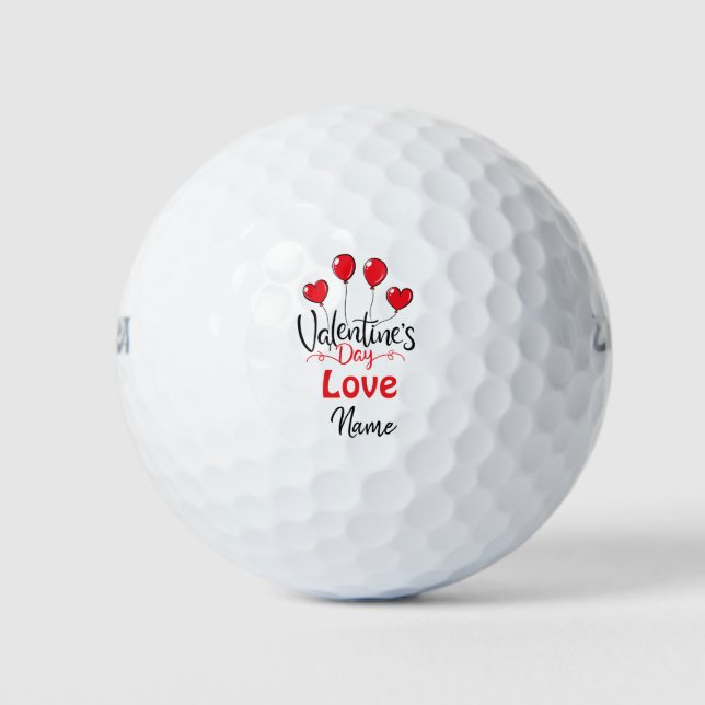 Balles De Golf Valentine's to golfer avec amour vous (Devant)