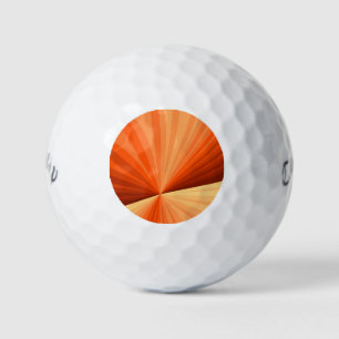 Balles De Golf Vanille rouge orange Abstraite moderne Fractale gr