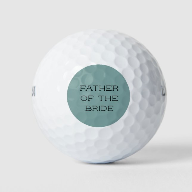 Balles De Golf Vert de mer Père de la mariée personnalisé (Devant)