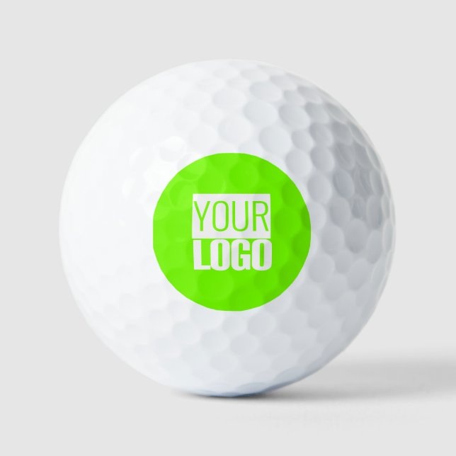 Balles De Golf vert fluorescent - ajoutez votre logo (Recto)