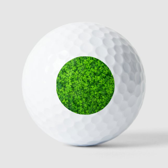 Balles De Golf vert shamrock, Saint Patrick's Day, (Recto)