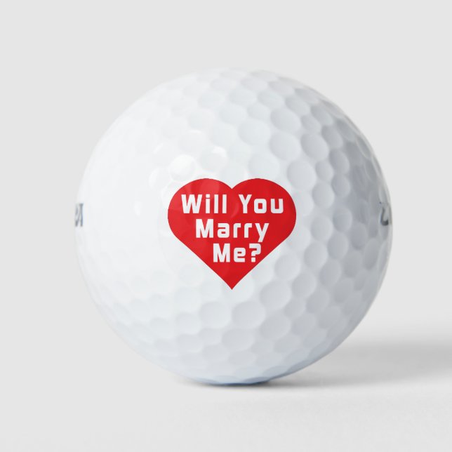 Balles De Golf Veux-Tu M'Épouser ? Proposition de mariage (Devant)