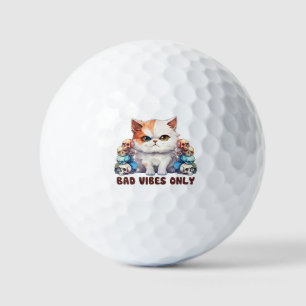 Balles De Golf Vibes incorrectes uniquement - Fierce Chat & Skuls