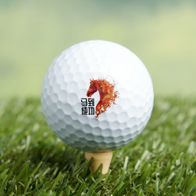 Balles De Golf Victoire du Cheval de Feu (T-shirt Insitu)
