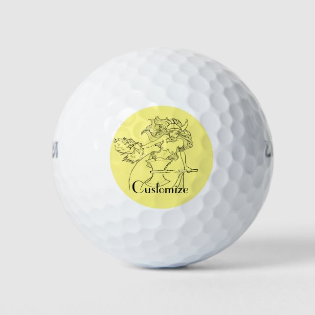 Balles De Golf Viking Mermaid Warrior Thunder_Cove (Devant)