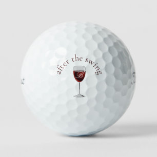 Balles De Golf Vin après le titre du monogramme à coudre Pro VI