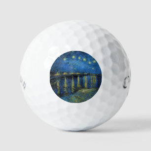 Balles De Golf Vincent van Gogh - Nuit étoilée sur le Rhône
