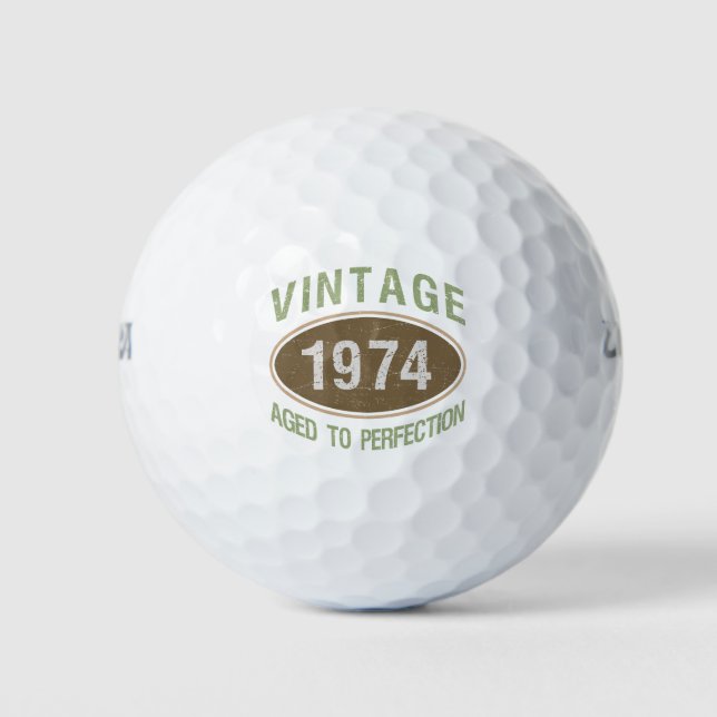 Balles De Golf Vintage 1974 50e anniversaire (Devant)