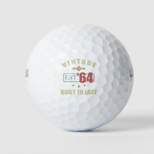 Balles De Golf Vintage Est. 1964 60e anniversaire