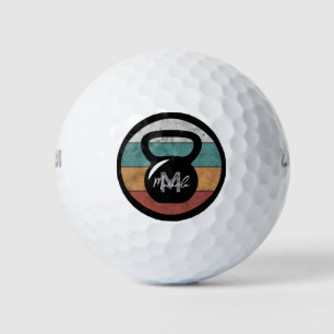 Balles De Golf Vintage kettlebell personnalisé nom monographique 