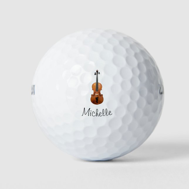 Balles De Golf Violon monogramme mignon (Devant)