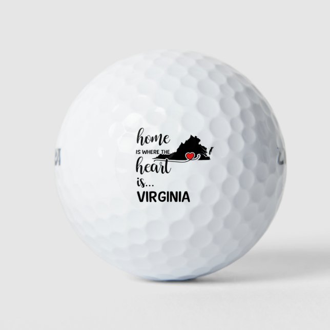 Balles De Golf Virginia home est le coeur (Devant)