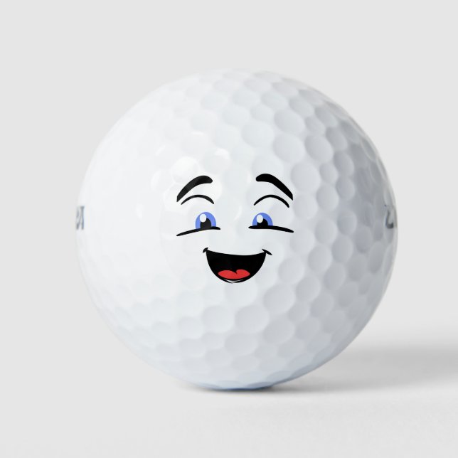 Balles De Golf Visage drôle (Devant)