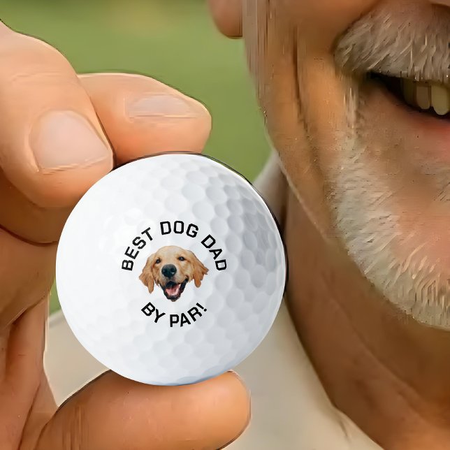 Balles De Golf Visage personnalisé Meilleur Chien Papa Par Nouvea (Créateur téléchargé)