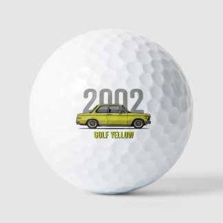 Balles De Golf Voiture classique BMW 2002 jaune de golf 