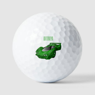 Balles De Golf Voiture de sport verte avec illustration airfos