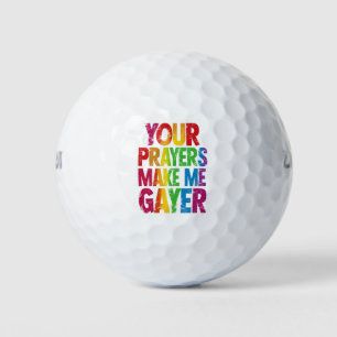 Balles De Golf Vos Prières Me Font Drapeau Gayer Rainbow Pride LG