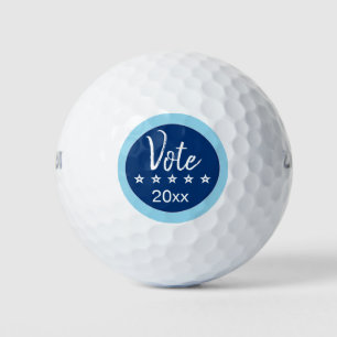 Balles De Golf Vote 2026 Élection Cinq étoiles bleu non-partisan
