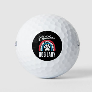 Balles De Golf Vote électoral de la dame sans enfants avec chien