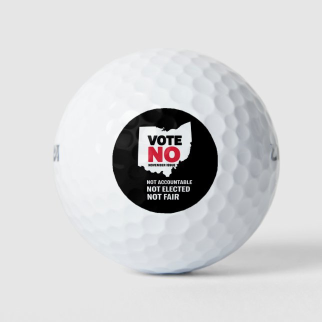 Balles De Golf Vote No Novembre Numéro 1 (Devant)
