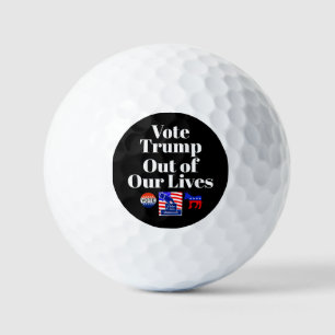 Balles De Golf Votez Trump hors de nos vies Golf Ball